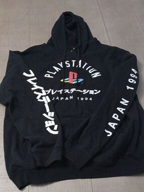 Sony Black Hoodie with Multicolor PlayStation Emblem